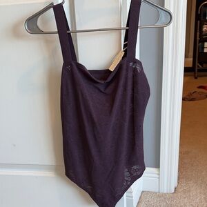 Aerie Deep Purple Lace Bodysuit